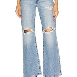 Levi's women's baggy boot sz 26 Distressed Blue Jeans